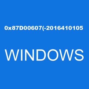 The software change returned error code 0x87d00607(-2016410105) is a Windows Update error code