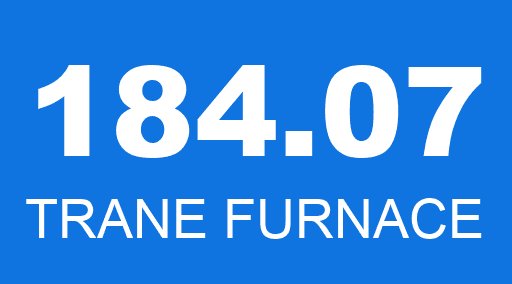 184.07 TRANE FURNACE