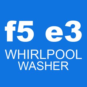 The Whirlpool washer f5 e3 error code indicates that there is a problem with the door lock