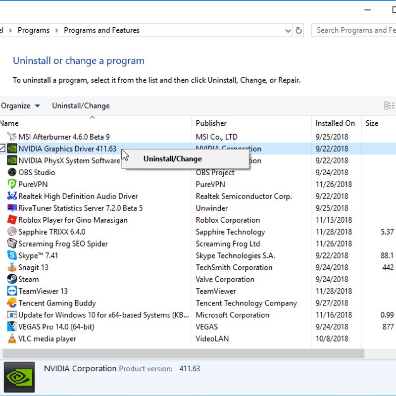 Uninstall the Driver