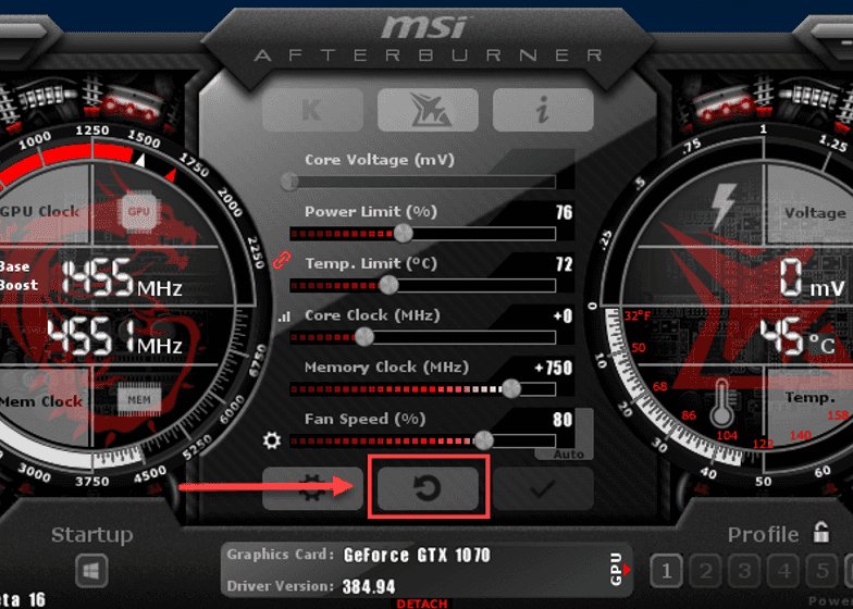 Disable GPU overclocking/ underclocking tool