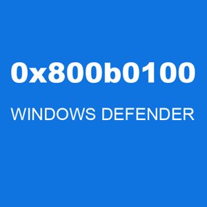 The windows defender error code 0x800b0100 indicates that the system was unable to find a required file