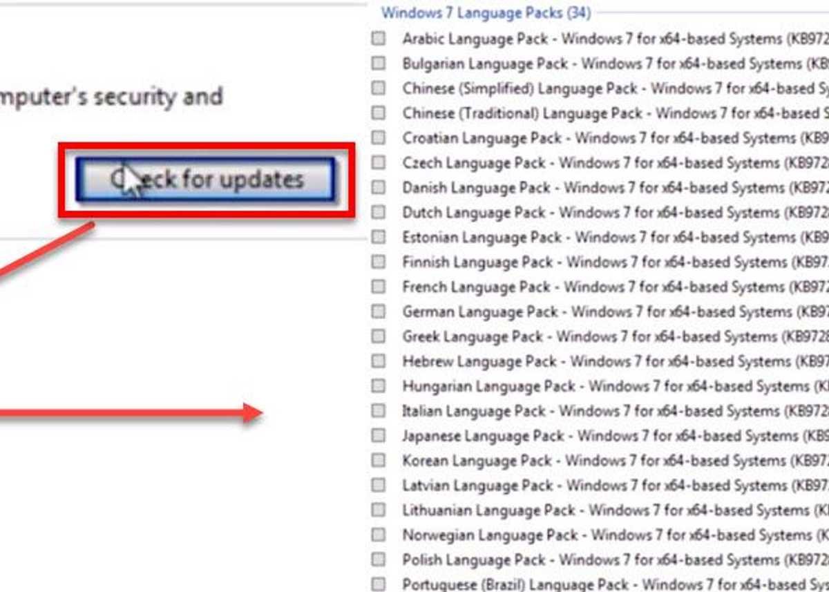 Reinstall language pack