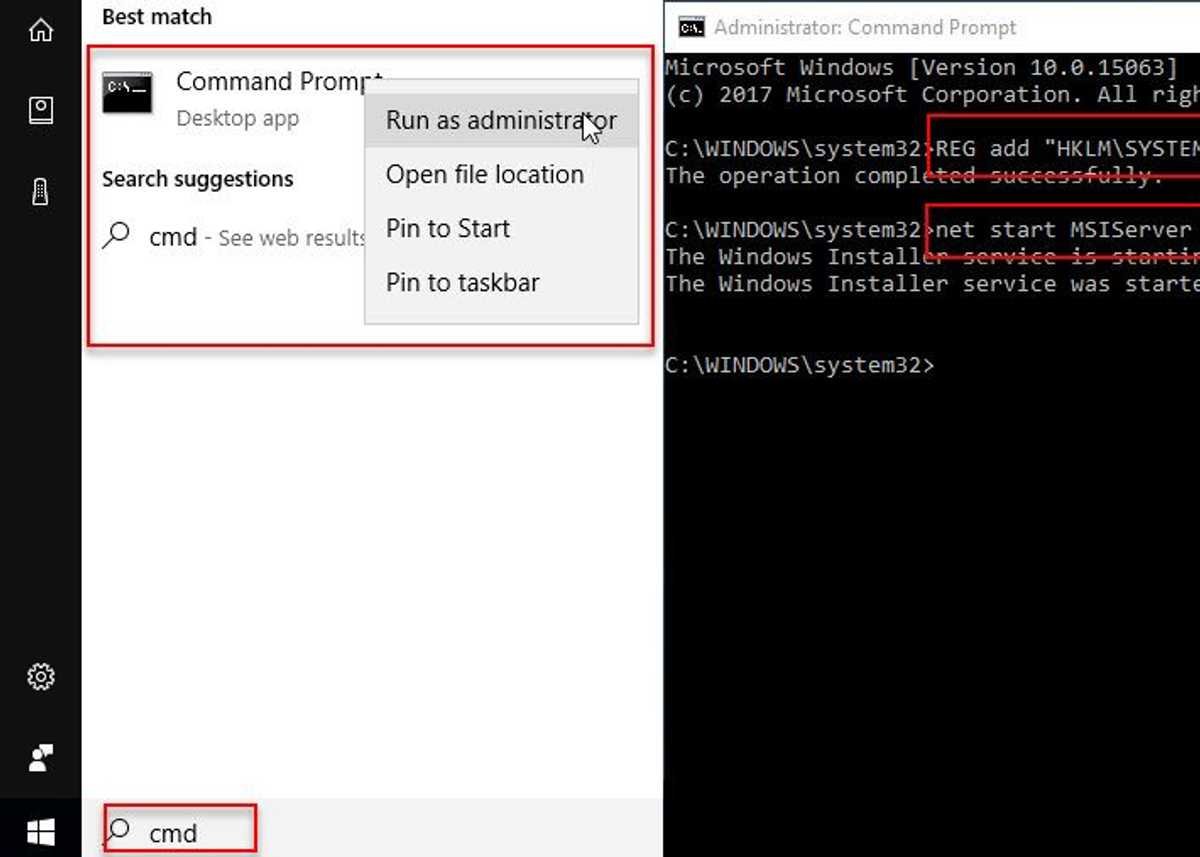 Enable Windows Installer service