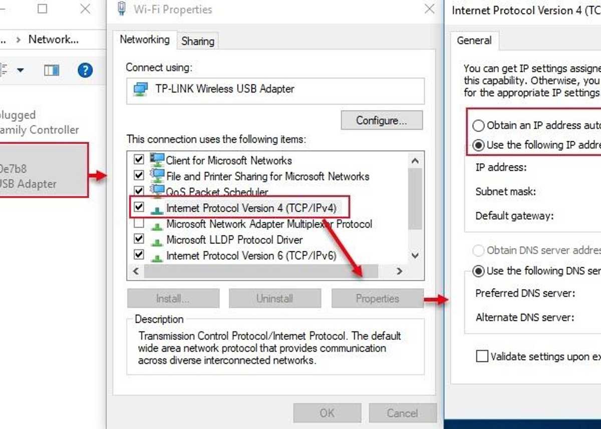 Change IP address