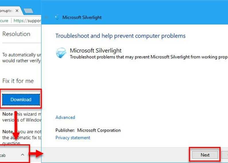 Download and install updated Microsoft Silverlight and .NET Framework