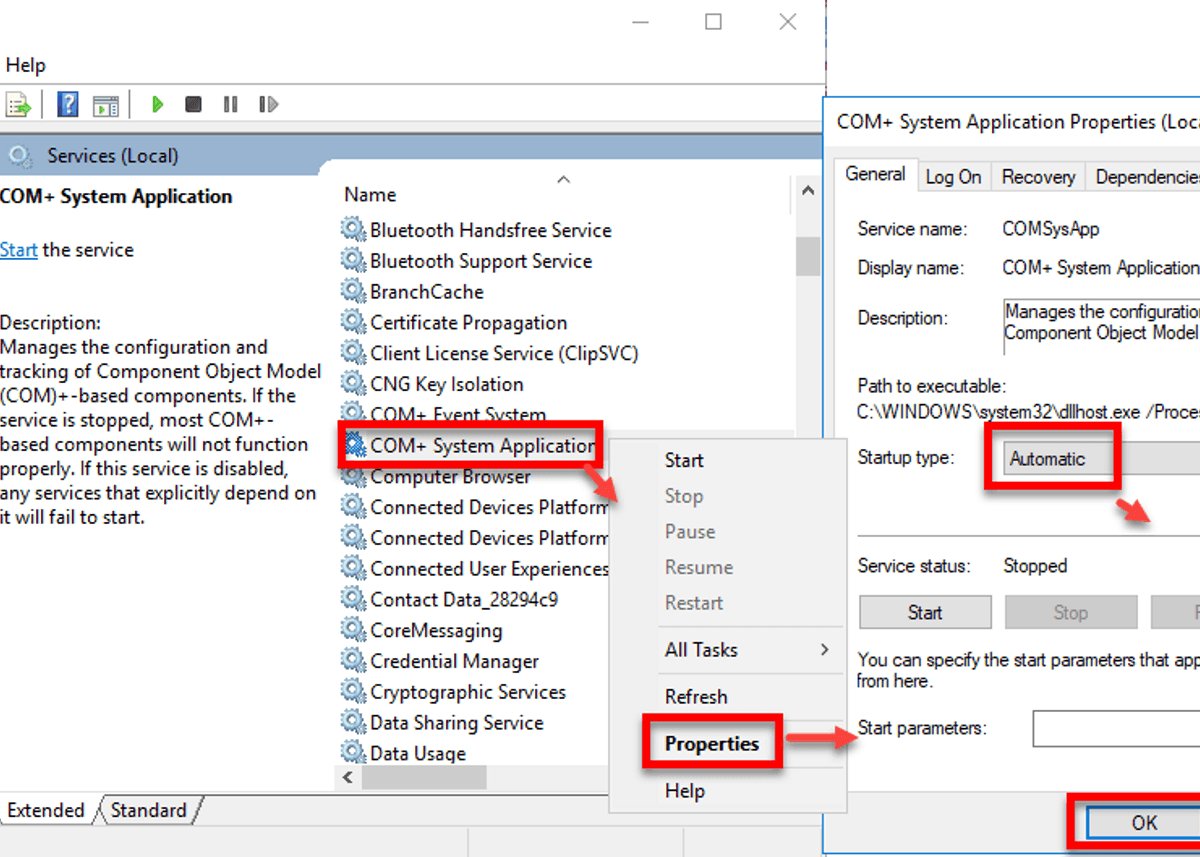 Set Component-Based Servicing to Automatic