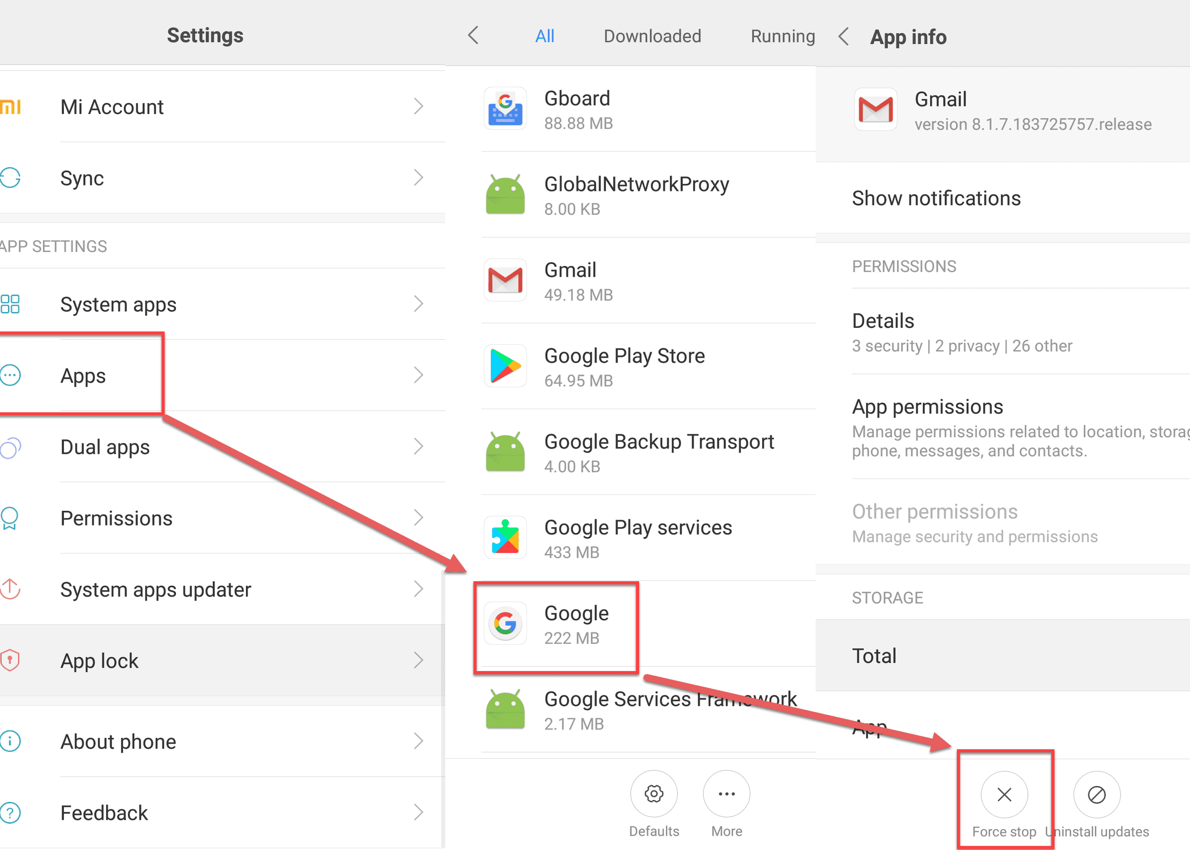 Rerun Gmail App