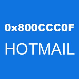 0x800CCC0F HOTMAIL