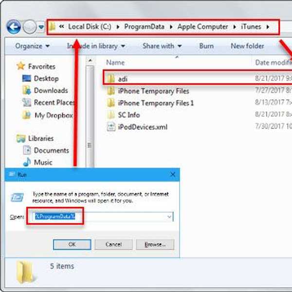 Delete adi folder and SC Info folder