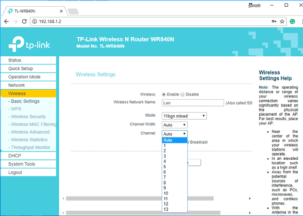 Check WiFi signal and type