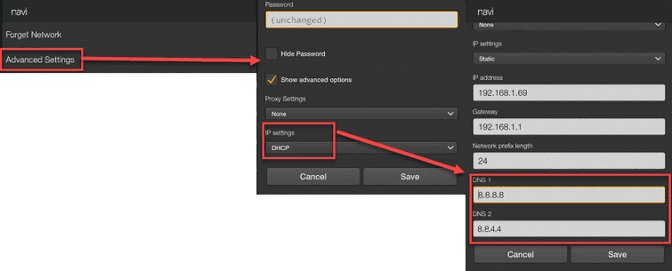 Set Internet Protocol (IP) Adress and DNS to Static