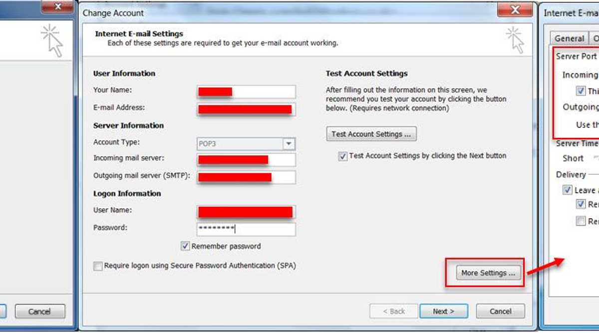 Manually configure server settings