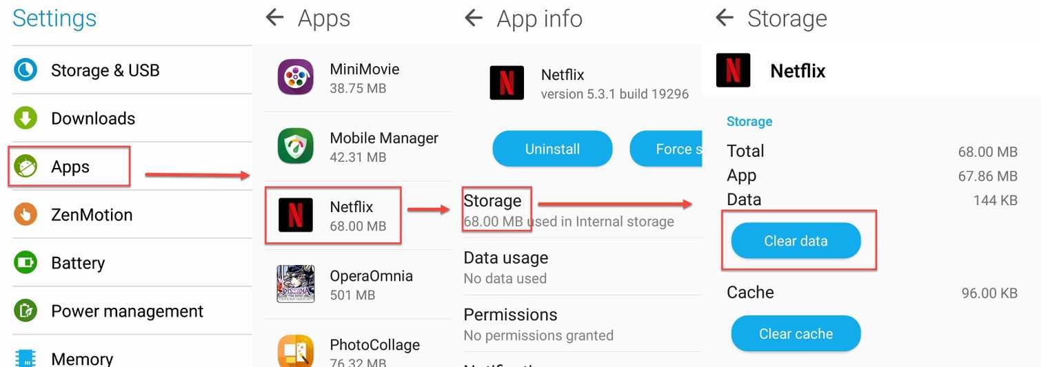 Reset Netflix on Android