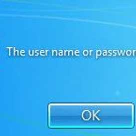 Enter Valid Username and Password or call Network Admin