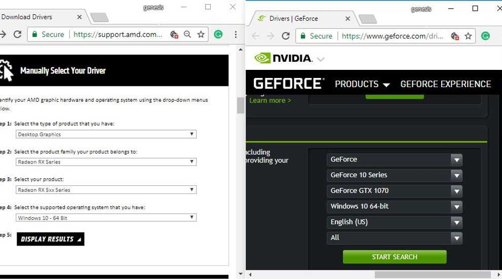 Update driver and test graphics card
