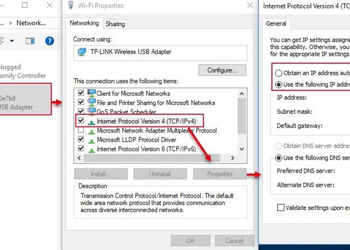 Change IP address