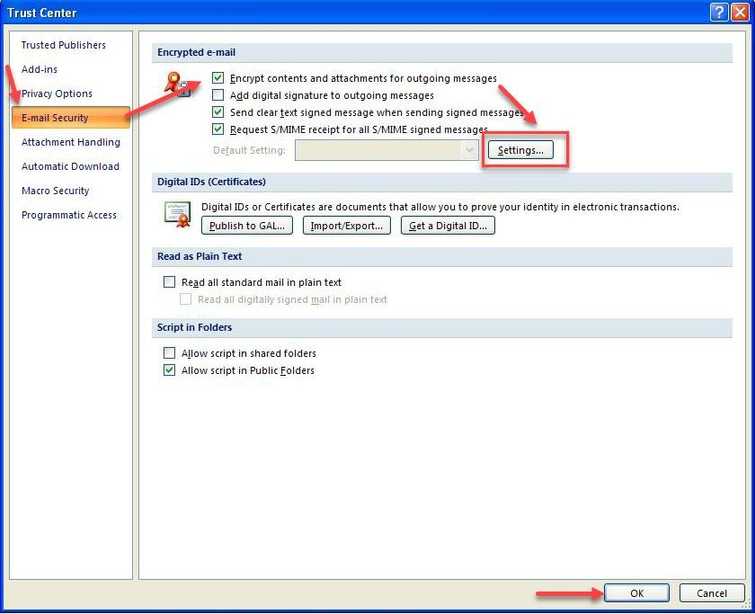 Encrypt all outgoing messages