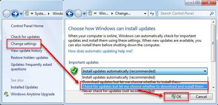 Change Windows Update Settings