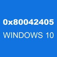 0x80042405 WINDOWS 10