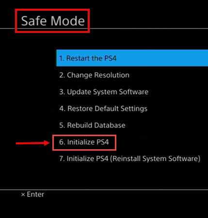 Initialize PS4