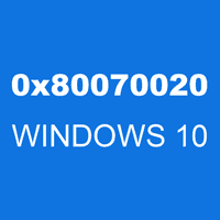 0x80070020 WINDOWS 10