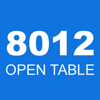 8012 OPEN TABLE