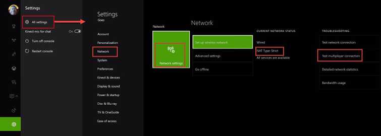 Change the Network Address Translation (NAT) settings