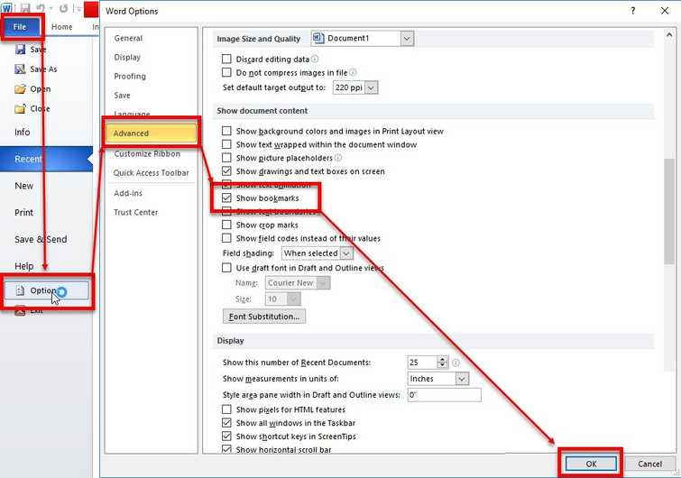 Enable Show Bookmarks