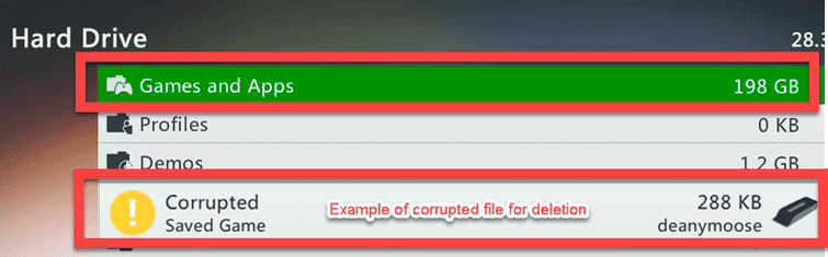 Delete the corrupt file
