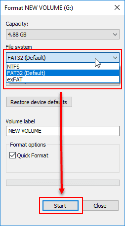 Use the Correct USB Format and Firmware