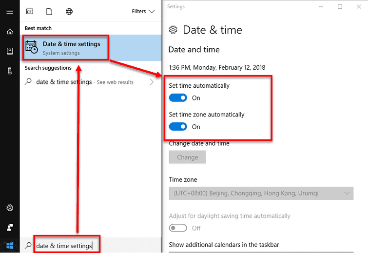 Configure Date and Time