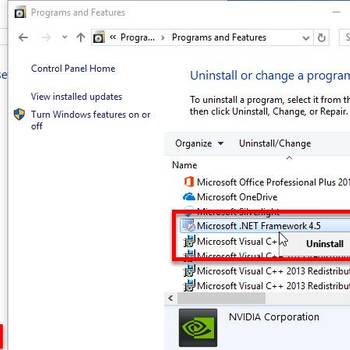 Reinstall Microsoft.NET Framework