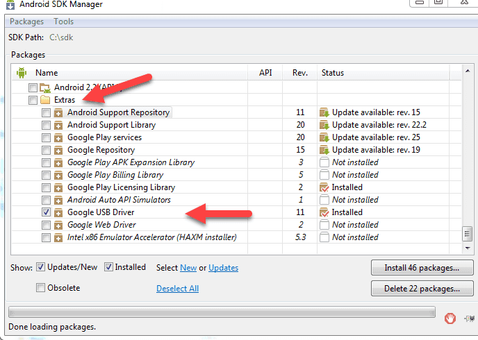 Update driver using Device manager