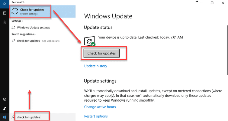 Update Windows and the Software