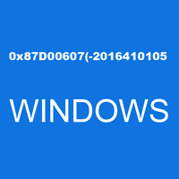 0x87D00607(-2016410105 WINDOWS