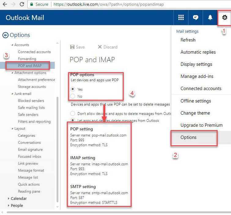 Set up Internet Message Access Protocol (IMAP)