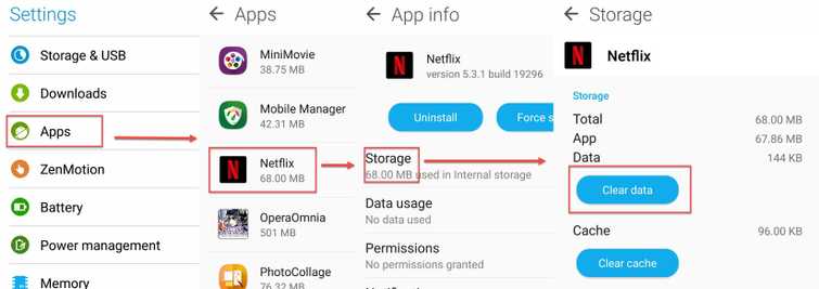 Reset Netflix on Android
