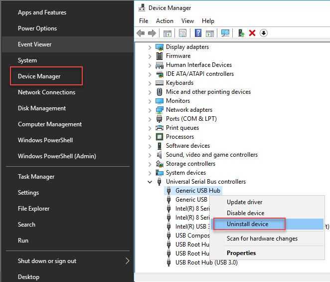 Reinstall all Universal Serial Bus (USB) driver