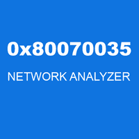 0x80070035 NETWORK ANALYZER
