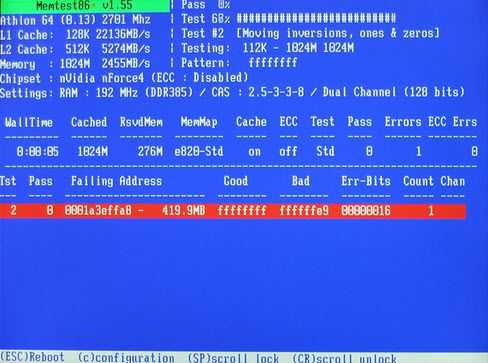 Test Random Access Memory (RAM) using Memtest86