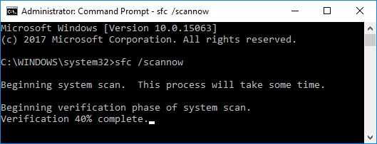 Run SFC /scannow command