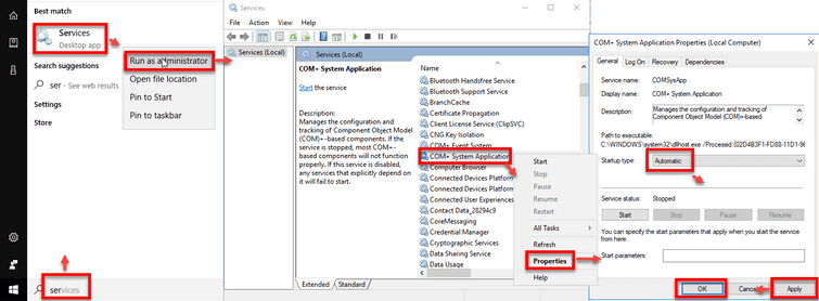 Set Component-Based Servicing to Automatic