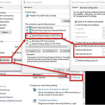 Input DNS server manually