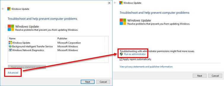 Use Windows Update Troubleshooter