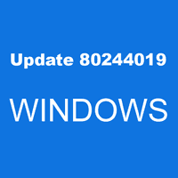 Update 80244019 WINDOWS