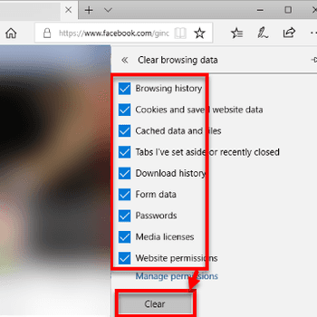 Clear browser cache data and disable or uninstall the extension