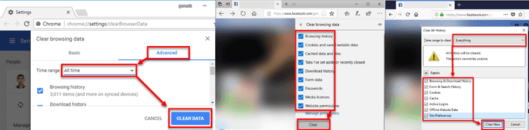 Clear Browser Cache Data