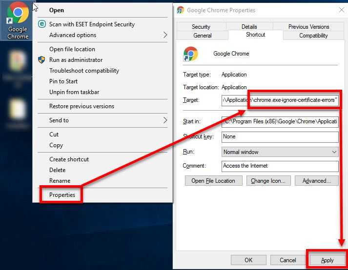 Disable SSL certificate