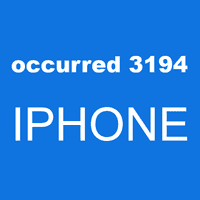 occurred 3194 IPHONE